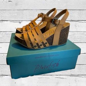 6.5 strappy blowfish wedges